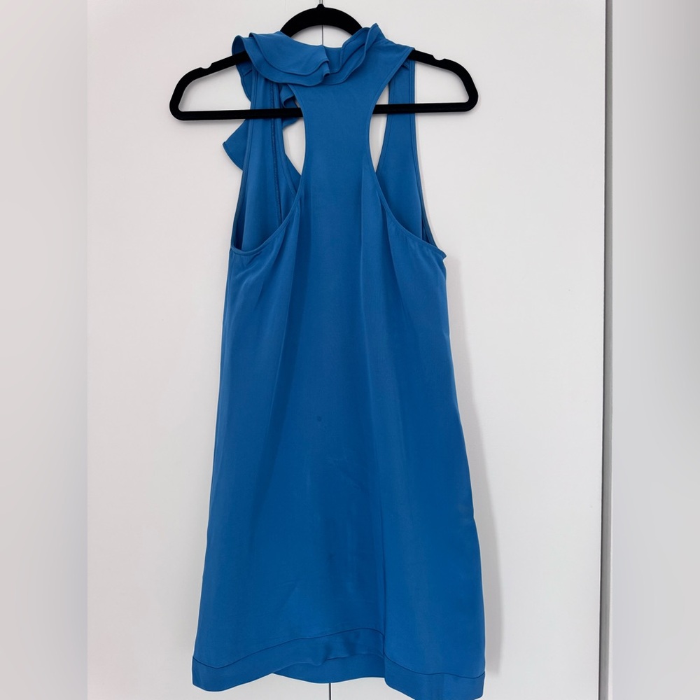 Ali Ro Blue Ruffle Mini Dress - Picture 3 of 3
